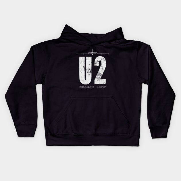 U2 Dragon Lady Spy Plane Kids Hoodie by Jose Luiz Filho